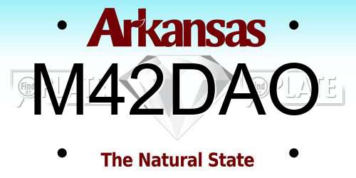 M42DAO Arkansas License Plate