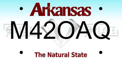 M42OAQ Arkansas License Plate