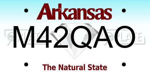M42QAO Arkansas License Plate