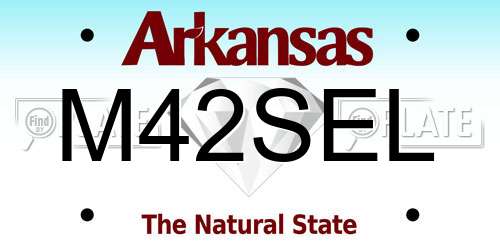 M42SEL Arkansas License Plate