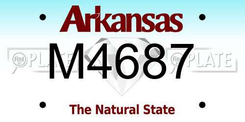 M4687 Arkansas License Plate