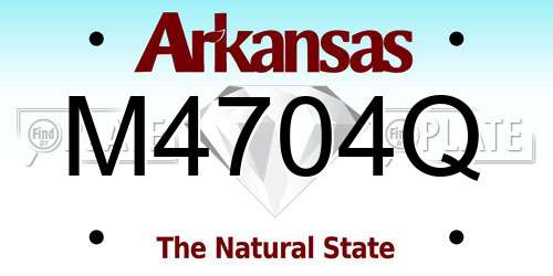 M4704Q Arkansas License Plate