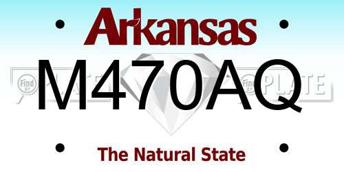M470AQ Arkansas License Plate