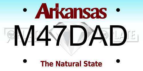M47DAD Arkansas License Plate