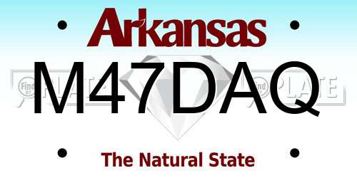 M47DAQ Arkansas License Plate