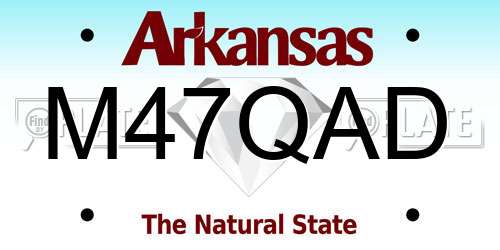 M47QAD Arkansas License Plate