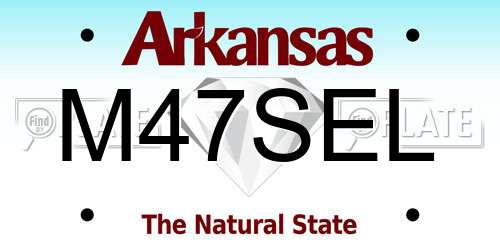 M47SEL Arkansas License Plate