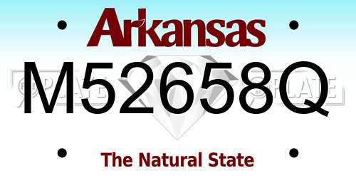 M52658Q Arkansas License Plate