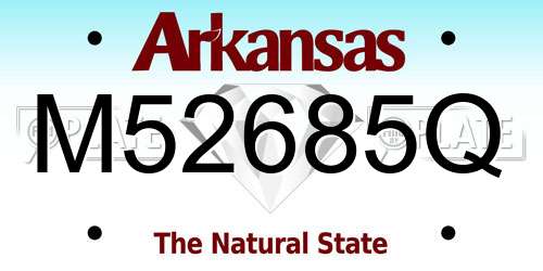 M52685Q Arkansas License Plate