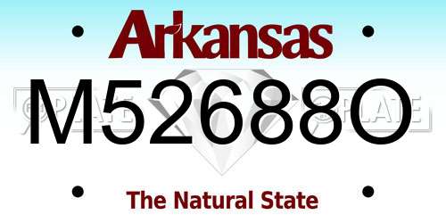 M52688O Arkansas License Plate