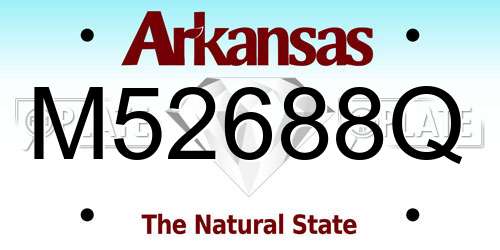 M52688Q Arkansas License Plate