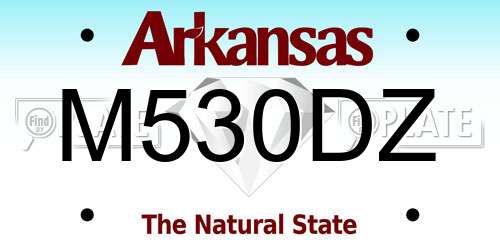M530DZ Arkansas License Plate