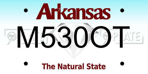 M530OT Arkansas License Plate