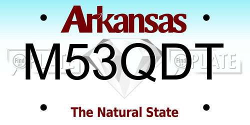 M53QDT Arkansas License Plate