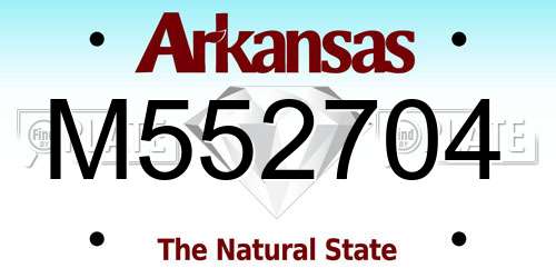 M552704 Arkansas License Plate