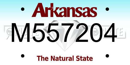 M557204 Arkansas License Plate