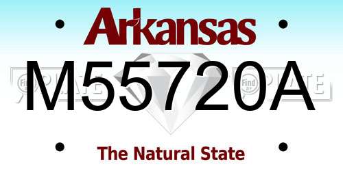 M55720A Arkansas License Plate