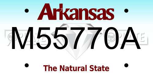 M55770A Arkansas License Plate