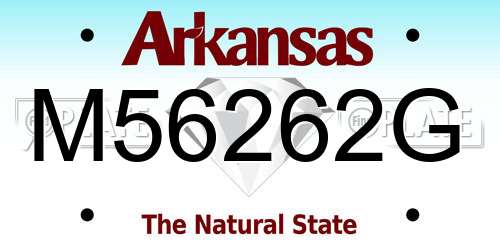 M56262G Arkansas License Plate