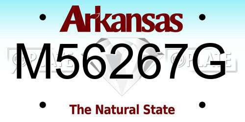 M56267G Arkansas License Plate