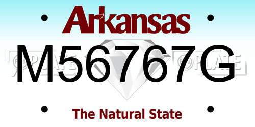 M56767G Arkansas License Plate