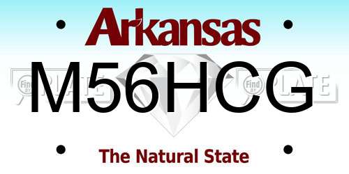 M56HCG Arkansas License Plate