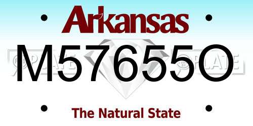 M57655O Arkansas License Plate
