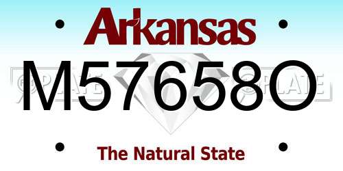 M57658O Arkansas License Plate
