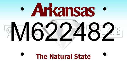 M622482 Arkansas License Plate