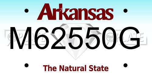 M62550G Arkansas License Plate