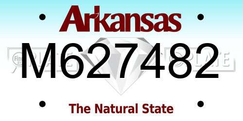 M627482 Arkansas License Plate