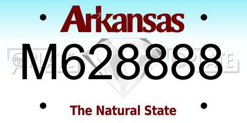 M628888 Arkansas License Plate