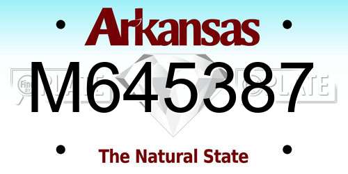 M645387 Arkansas License Plate