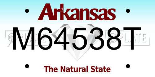 M64538T Arkansas License Plate