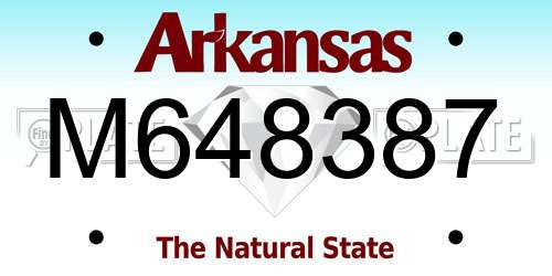 M648387 Arkansas License Plate
