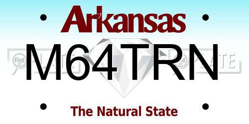 M64TRN Arkansas License Plate