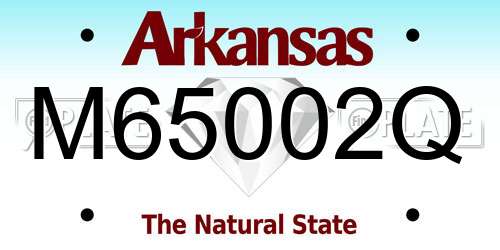 M65002Q Arkansas License Plate