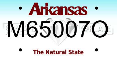 M65007O Arkansas License Plate