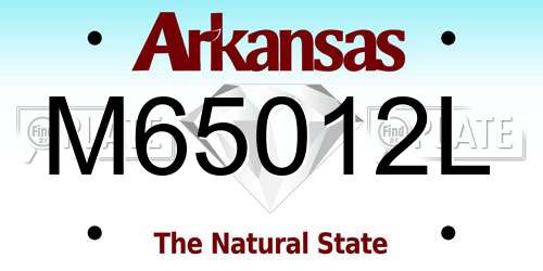 M65012L Arkansas License Plate