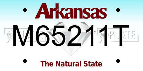 M65211T Arkansas License Plate