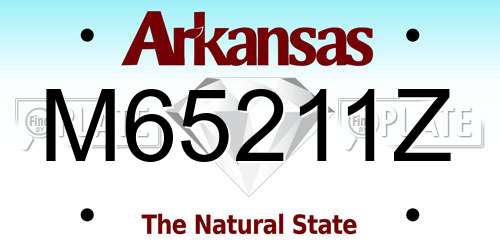 M65211Z Arkansas License Plate