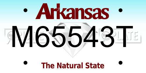 M65543T Arkansas License Plate