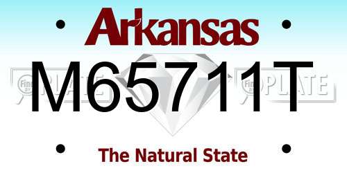 M65711T Arkansas License Plate