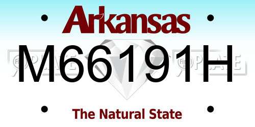 M66191H Arkansas License Plate