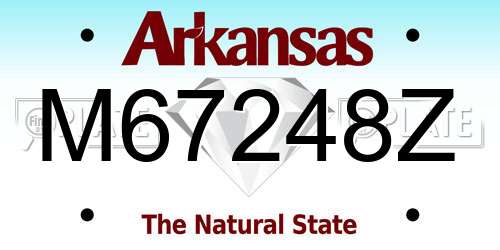 M67248Z Arkansas License Plate