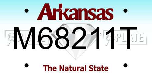 M68211T Arkansas License Plate