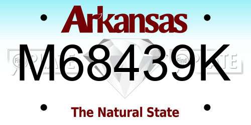 M68439K Arkansas License Plate