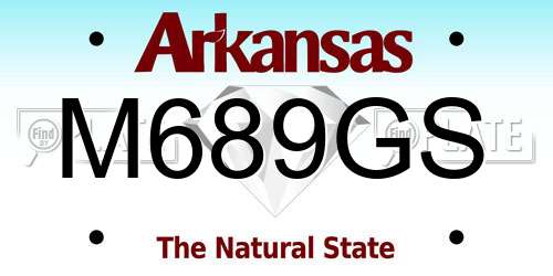 M689GS Arkansas License Plate