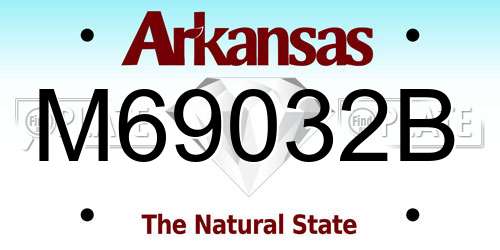 M69032B Arkansas License Plate