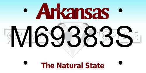 M69383S Arkansas License Plate